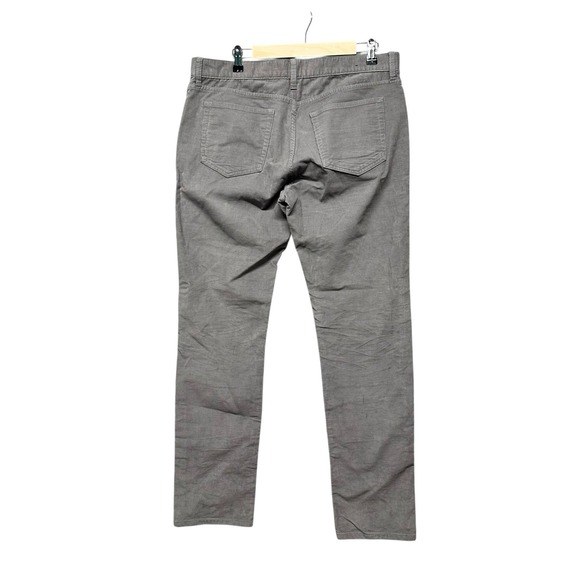 J. Crew Corduroy Pants Men's Size 33x32 Flex Gray Slim Straight Leg Corduroy Pre - Picture 2 of 14